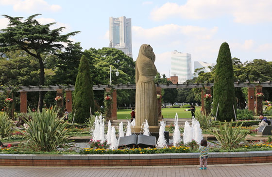 春の山下公園の風景