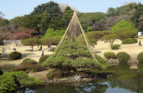 日本庭園の春